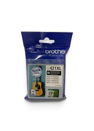 Оригінальний чорний струменевий картридж brother lc-421xlbk підвищеної ємності