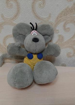 Винтажная игрушка коллекционный мышонок диддл в жёлтом комбинезоне diddl