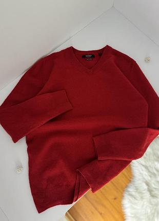 Червоний кашеміровий джемпер 100 % cashmere швейцарського бренду navyboot