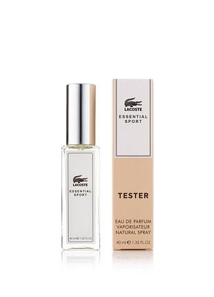 Чоловічий міні парфуми тестер lacoste essential sport - 40 мл