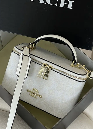 Сумка женская coach ava crossbody bag белый через плече коуч кросс боди