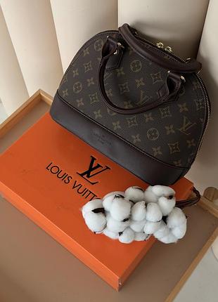 Жіноча сумка louis vuitton alma bb коричневий через плечі луї віттон альма
