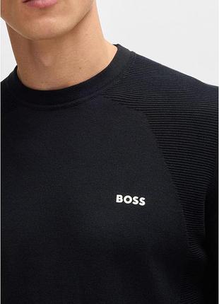 Черный мужской хлопковый свитер бренда boss