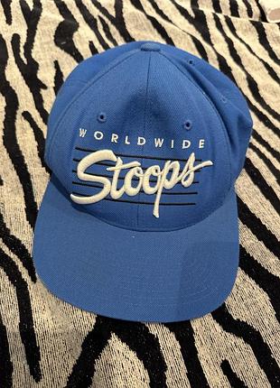 Кепка синя бейсболка huf worldwide stoops