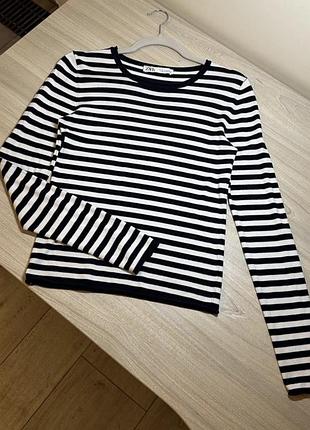 Реглан лонг zara в смужку с-м