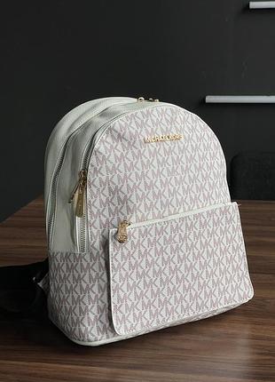 Жіночий рюкзак michael kors kenly medium adina біло-пудровий мішал корс