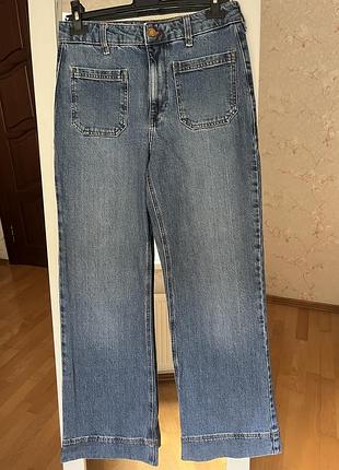 Блакитні жіночі джинси з високою посадкою riverisland