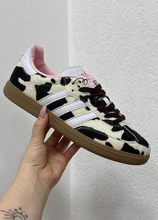 Кеди adidas samba og cow print/pink