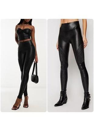 Заголовок: моделюючі легінси з екошкіри spanx faux leather moto leggings (оригінал), розмір м