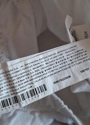 Белые льняные шорты pull &amp; bear размер м лен 100% 5