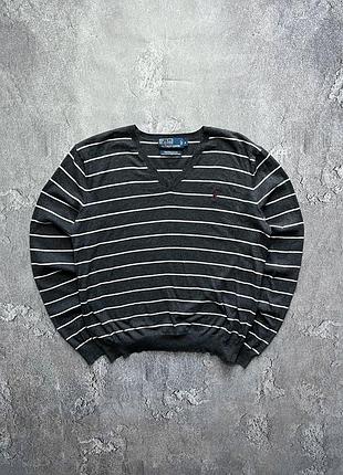 Vintage винтажный лонгслив polo ralph lauren поло ральф лаурен big pony striped в полоску size s