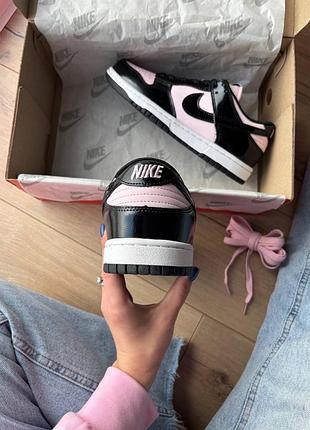 Nike sb dunk low pink black patent foam 4