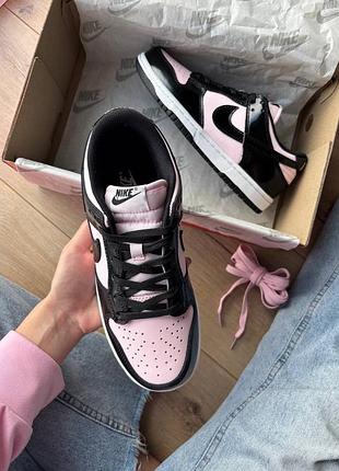 Nike sb dunk low pink black patent foam 5
