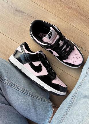 Nike sb dunk low pink black patent foam 6