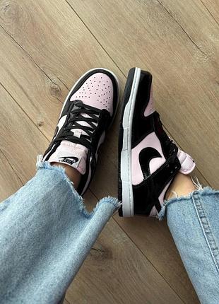 Nike sb dunk low pink black patent foam 7