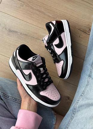 Nike sb dunk low pink black patent foam 9