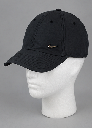 Кепка бейсболка nike metal swoosh текстильна чорна чоловіча жіноча на ремінці оригінал                                adidas puma lacoste carhartt