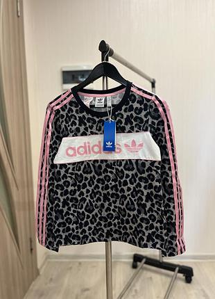 Лонгслів adidas жіночий, леопардовий принт, розмір xs-s, новий