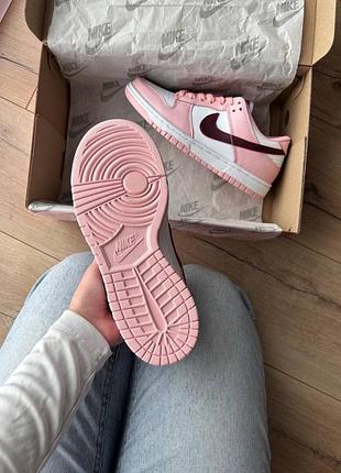 Nike dunk low pink foam red white 5