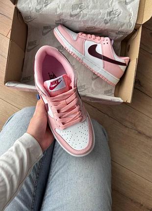 Nike dunk low pink foam red white 6