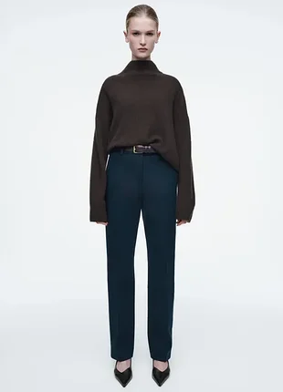 Штани жіночі щільні cos regular cotton slim-leg trousers / 36