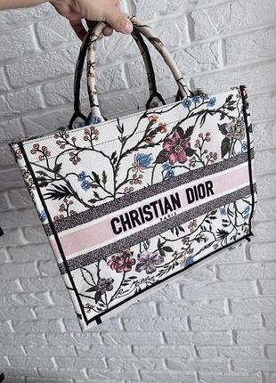 Сумка шопер вишивка cd cristian dior