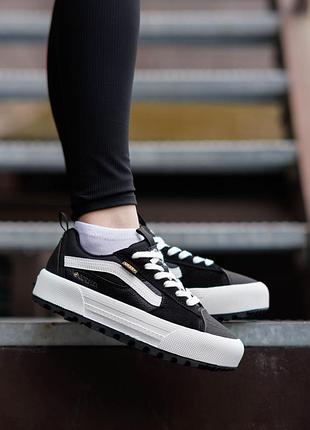 Кеди vans old skool mte-1 gore-tex black white 2