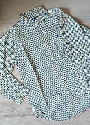 Коттоновая рубашка на 7-8 лет ralph lauren