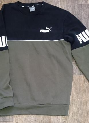 Оригинальный мужской свитшот, кофта puma power colorblock crew