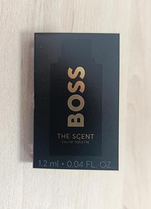 Туалетная вода boss the scent, пробник, 1,2мл, оригинал