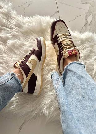 Nike sb dunk low lx white maroon 6