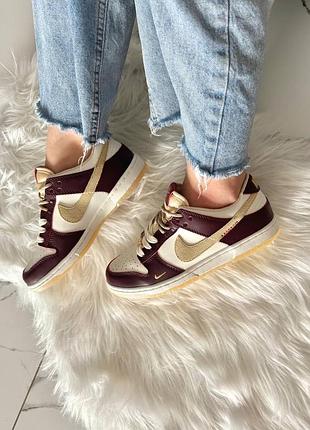 Nike sb dunk low lx white maroon 7