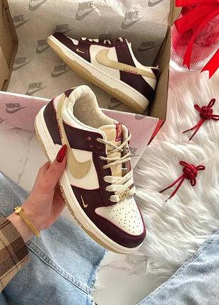 Nike sb dunk low lx white maroon 9