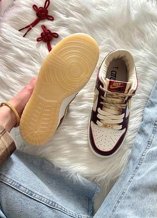Nike sb dunk low lx white maroon 10
