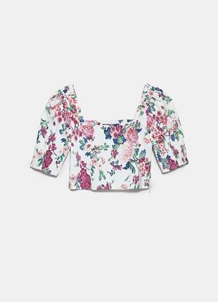Топ с принтом zara 5