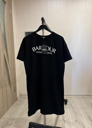 Плаття-футболка жіноче barbour international, чорне, розмір m (10)