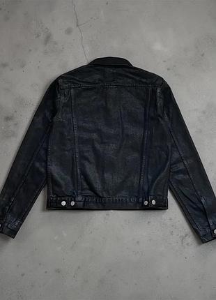 Helmut lang 1999 coated black denim джинсовий піджак 2