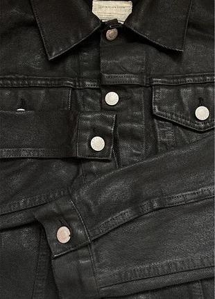 Helmut lang 1999 coated black denim джинсовий піджак 3