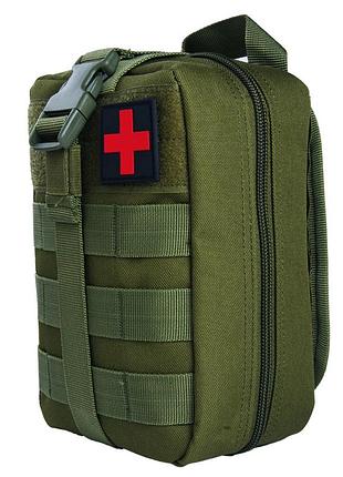 Аптечка тактическая подсумок molle, быстрый сброс, олива