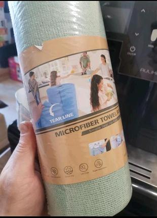 Мікрофіброві багаторазові рушники у рулонній упаковці microfiber towel 50 од/уп .