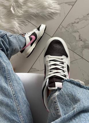 Nike sb dunk low white brown pink 3