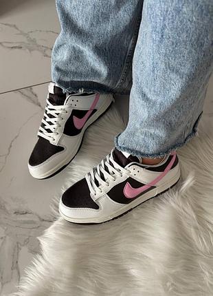 Nike sb dunk low white brown pink 8