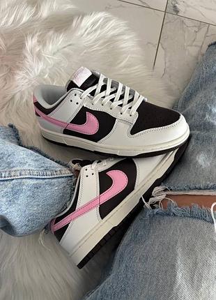 Nike sb dunk low white brown pink 7