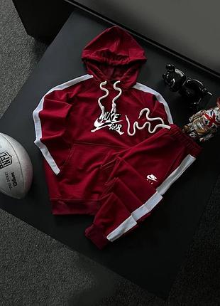 Червоний чоловічий спортивний костюм комплекти nike air  сезон : весна матеріал : бавовна 80 % , еластан 20%  розмірний ряд : xs, s, m, l, xl, xxl