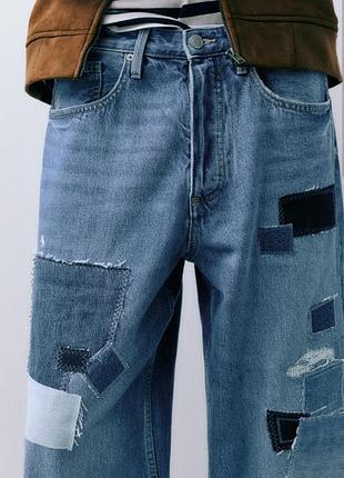 Оригінальні чоловічі джинси pull&bear baggy patchwork  нові,44 розмір європейський,наш 50 абo l