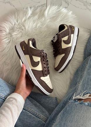 Nike sb dunk low sail dark brown beige 3