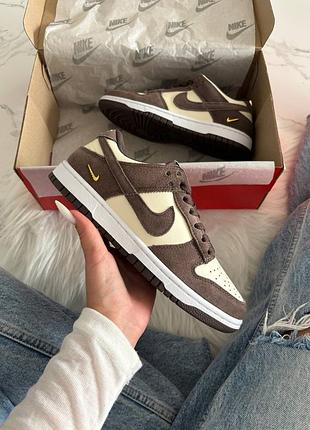 Nike sb dunk low sail dark brown beige 4