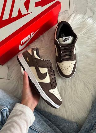 Nike sb dunk low sail dark brown beige 2