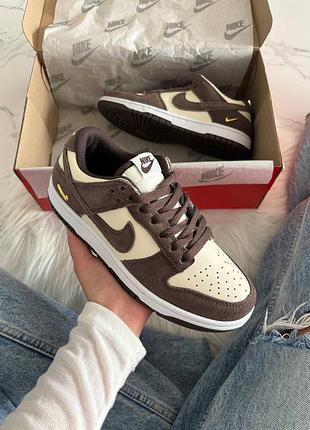 Nike sb dunk low sail dark brown beige 8