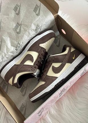 Nike sb dunk low sail dark brown beige 9